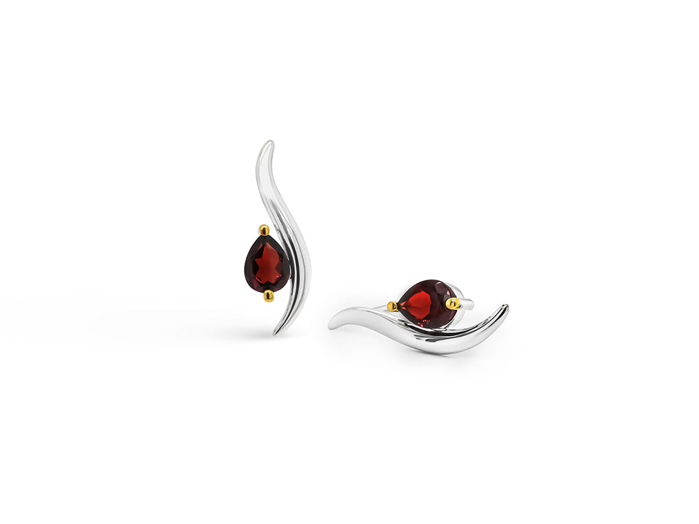 Modern gemstone earrings in 925 sterling silver by Joryel Vera, style E9287 - view 5