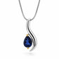 London Blue Topaz and Blue Topaz pendant in sterling silver, style P7310 - view 6