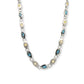London Blue Topaz and Opal necklace in sterling silver, style N3328