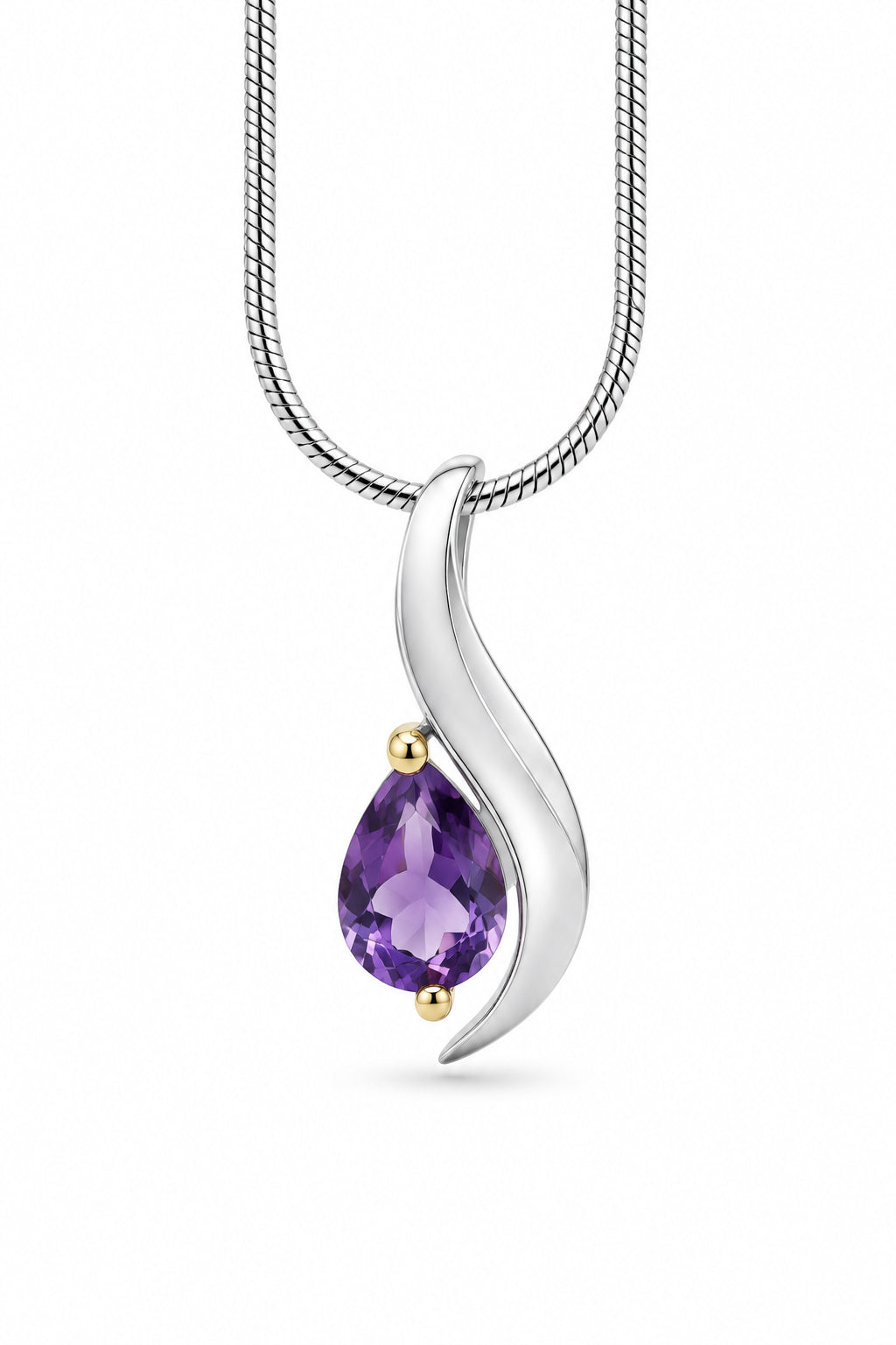 London Blue Topaz and Blue Topaz pendant in sterling silver, style P7310 - view 3