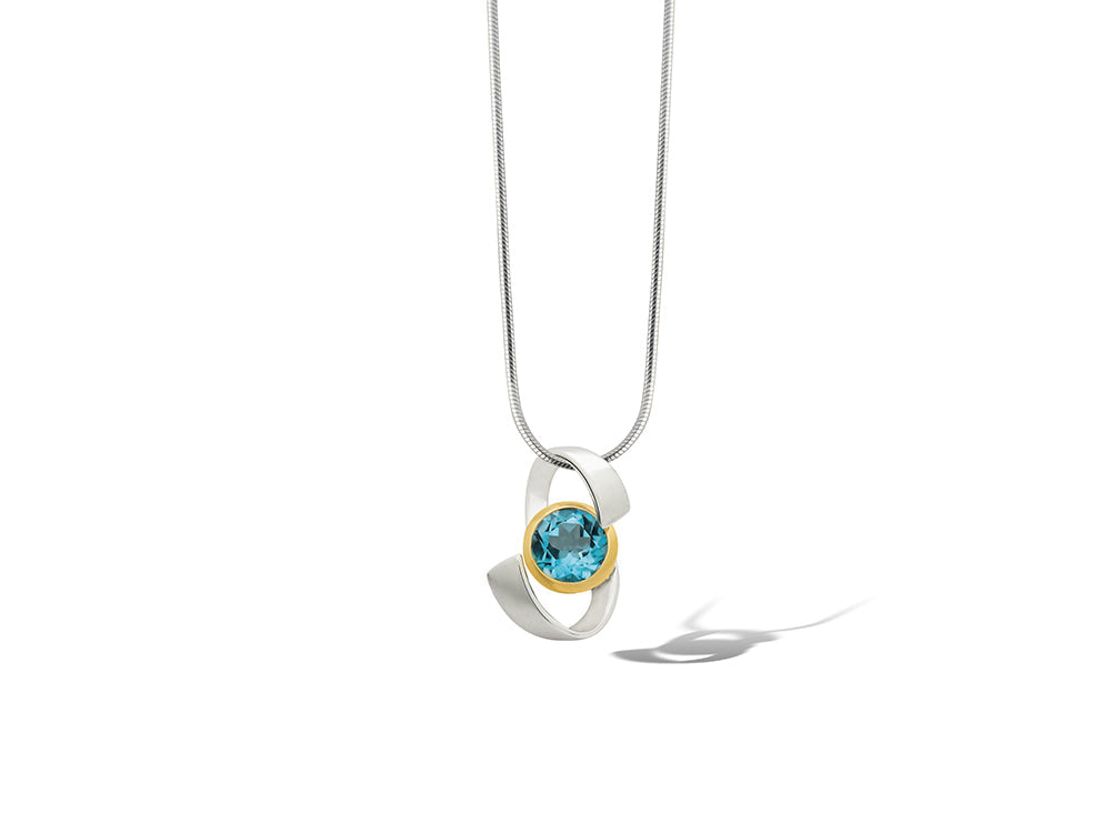 Gemstone Pendant P7314 - P7314 Blue Topaz - Pendant