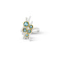 Amethyst and Blue Topaz ring in sterling silver, style R7186 - view 3