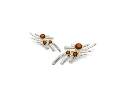 Art Jewelry Multi Stone Earring E9779 - Garnet - Earring