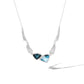Amethyst and Blue Topaz necklace in sterling silver, style N3327 - view 2