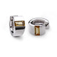 Blue Topaz and Citrine earrings in sterling silver, style E2420 - view 2