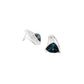 Amethyst and Blue Topaz earrings in sterling silver, style E9868 - view 3