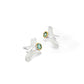 Amethyst and Blue Topaz earrings in sterling silver, style E7370 - view 2