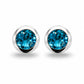 Amethyst and Blue Topaz earrings in sterling silver, style E3136 - view 13