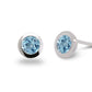 Brilliant Cut Gemstone Post Earring E3136 - *E3136 Sky Blue Topaz - Earring