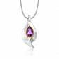 Amethyst and Citrine pendant in sterling silver, style P7365 - view 3