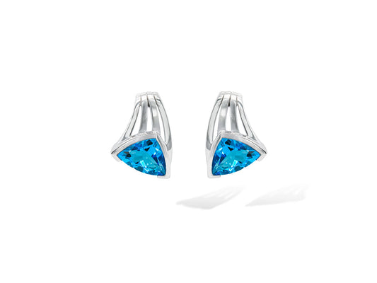 Contemporary Art Deco E9868 - E9868 Blue Topaz - Earring