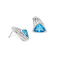 Amethyst and Blue Topaz earrings in sterling silver, style E9868 - view 5