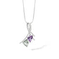 Contemporary Art Deco Gemstone Pendant P7586 - P7586 Amethyst / Green Amethyst - Pendant