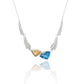 Amethyst and Blue Topaz necklace in sterling silver, style N3327 - view 5
