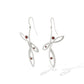Garnet earrings in sterling silver, style E9848 - view 4