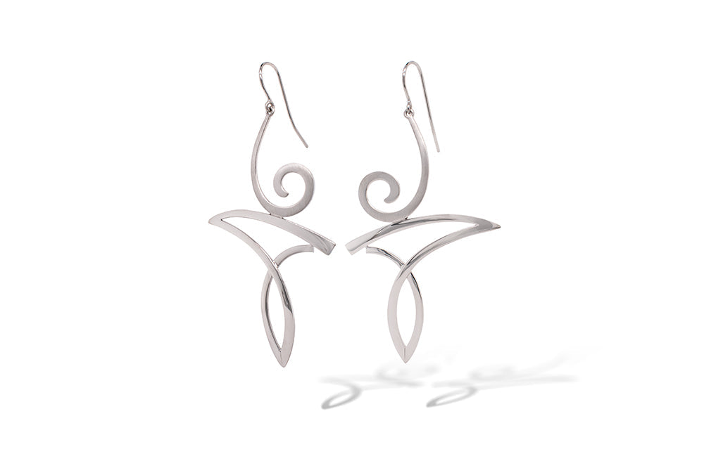 Sterling silver earrings, style E9833