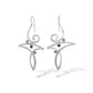 Blue Topaz and Iolite earrings in sterling silver, style E9849 - view 2