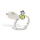 MULTI GEMSTONE & PEARL RING R5832