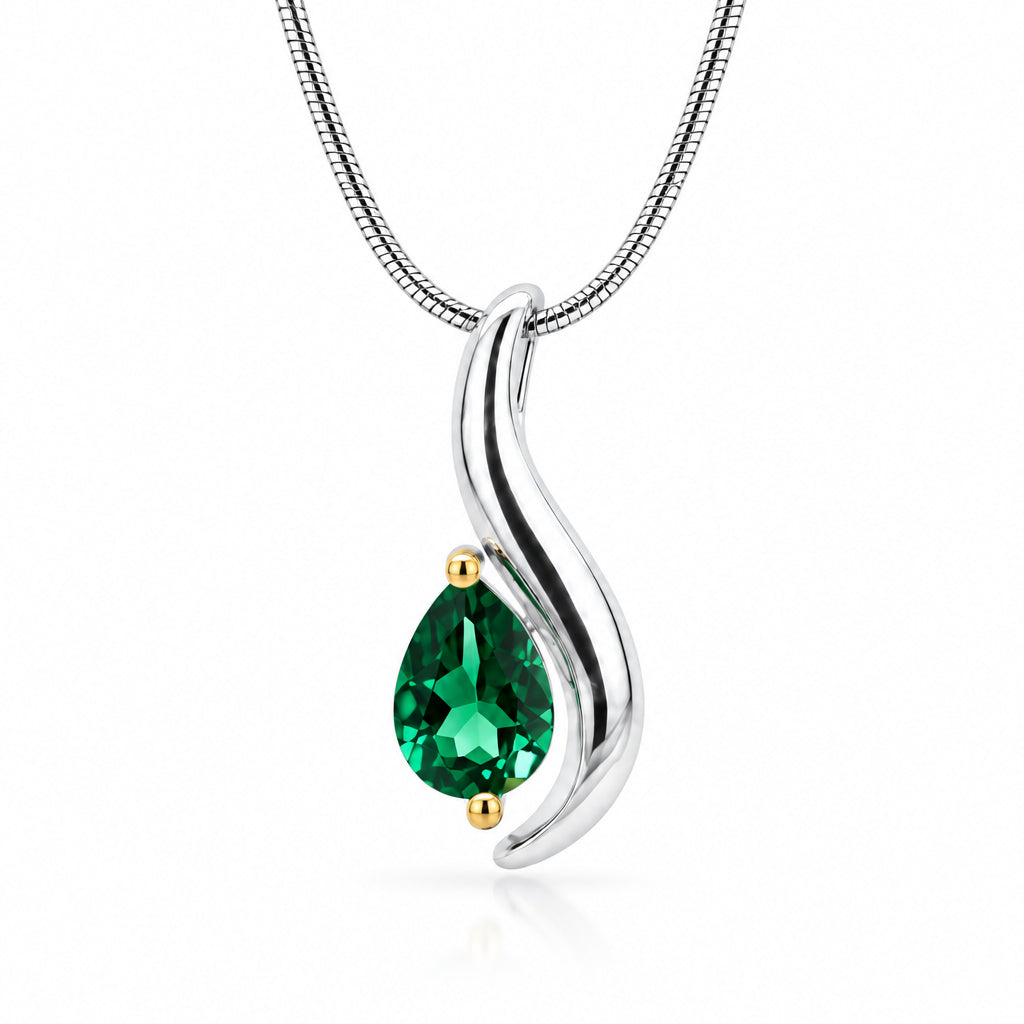 London Blue Topaz and Blue Topaz pendant in sterling silver, style P7310 - view 5