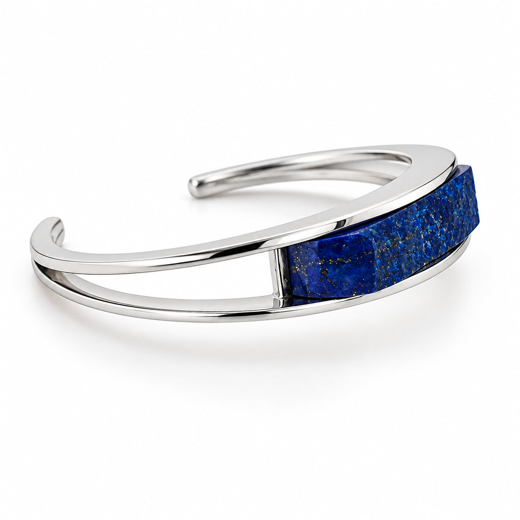 Lapis Lazuli bracelet in sterling silver, style B1969