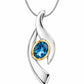 Amethyst and Blue Topaz pendant in sterling silver, style P7342