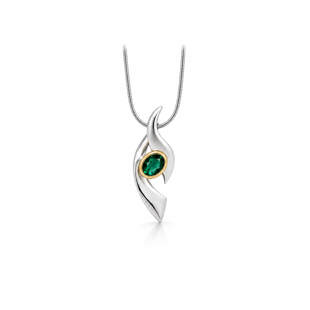Amethyst and Blue Topaz pendant in sterling silver, style P7342 - view 7