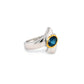 Amethyst and Blue Topaz ring in sterling silver, style R6998