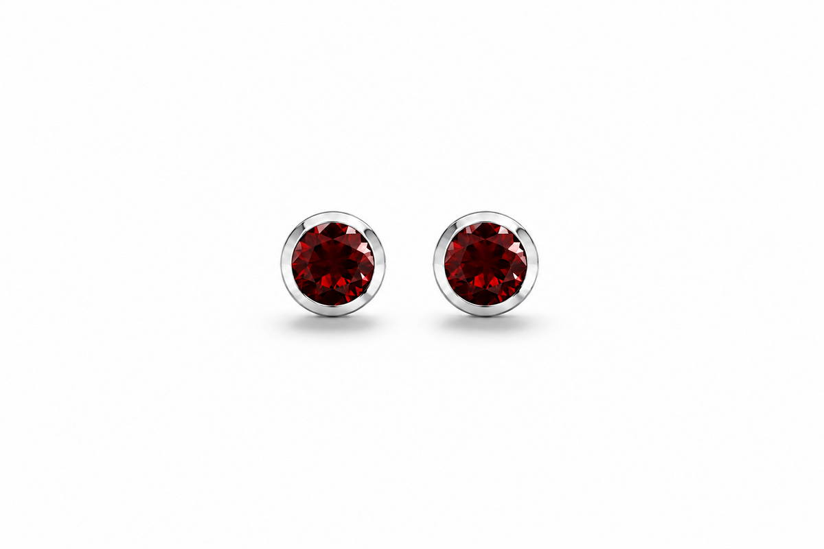 3mm Gemstone Post Earrings in 925 Sterling Silver | E4404 - view 7