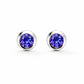 Amethyst and Blue Topaz earrings in sterling silver, style E4110 - view 4