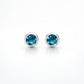 Amethyst and Blue Topaz earrings in sterling silver, style E4110 - view 2