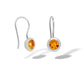 Stiiff Wire Brilliant Faceted Gemstones E4112 - E4112 Citrine - Earring