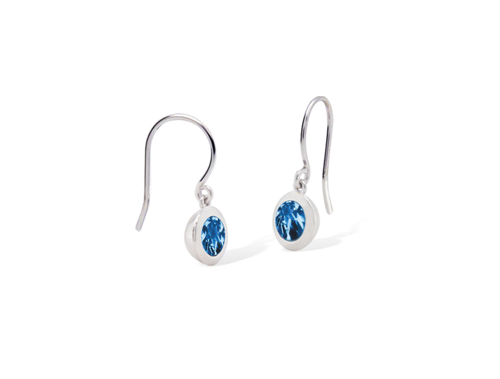Amethyst and Iolite earrings in sterling silver, style E4113