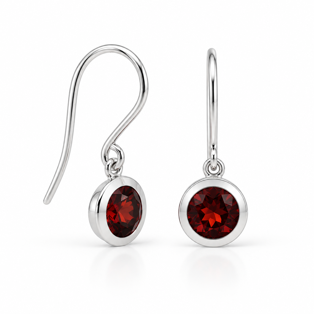 Amethyst and Iolite earrings in sterling silver, style E4113 - view 3