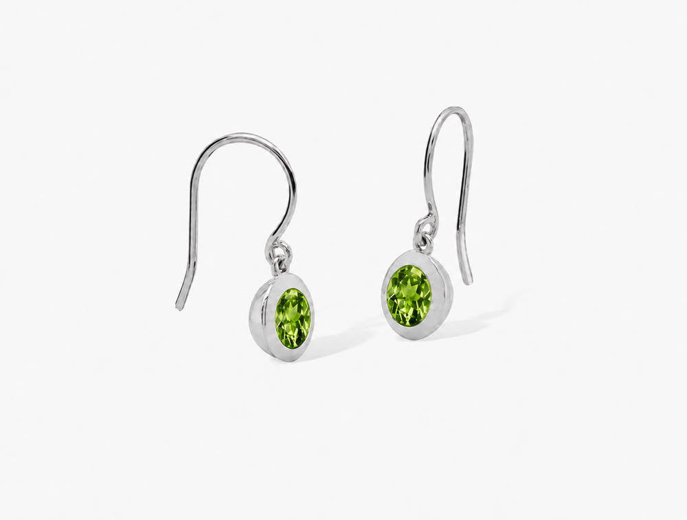 Amethyst and Iolite earrings in sterling silver, style E4113 - view 4