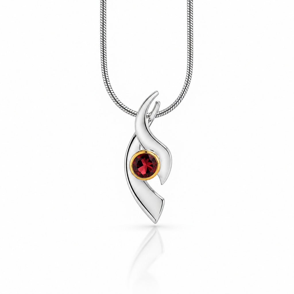 Amethyst and Blue Topaz pendant in sterling silver, style P7342 - view 6