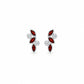 Garnet and White Topaz earrings in sterling silver by Joryel Vera, style E4205