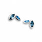 Blue Topaz and Peridot earrings in sterling silver, style E4211 - view 2