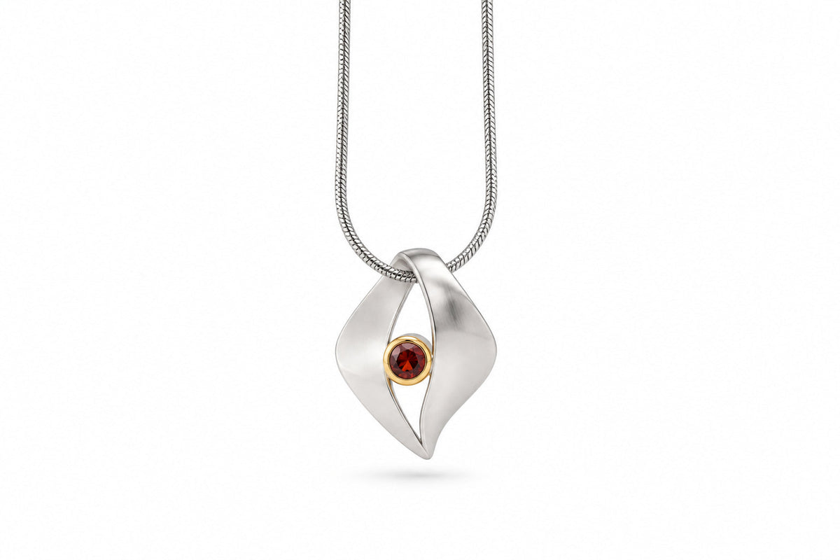 Amethyst and Blue Topaz pendant in sterling silver, style P7318 - view 5