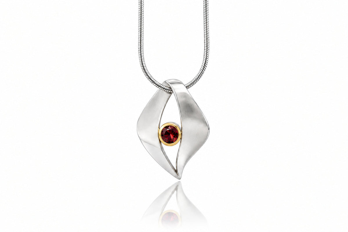 Amethyst and Blue Topaz pendant in sterling silver, style P7318 - view 6
