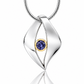 Artistic Gemstone Heart Pendant in 925 Sterling Silver | P7318 - view 4