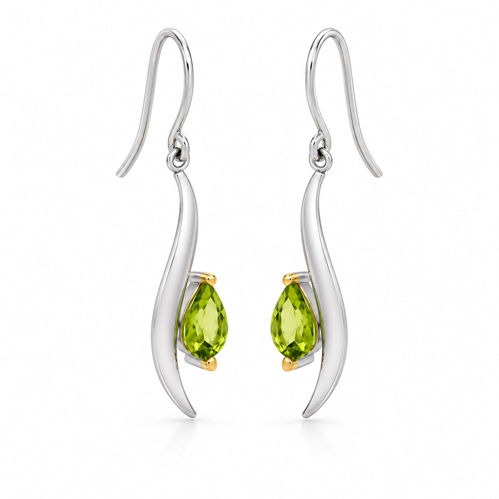 Amethyst and Blue Topaz earrings in sterling silver, style E9286 - view 4