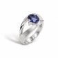 Amethyst and Blue Topaz ring in sterling silver, style R6986 - view 7