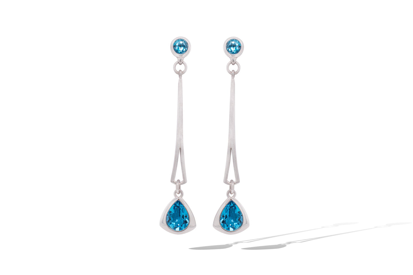 Long Gemstone Earring E9865 - E9865 BTP/ BTP - Earring