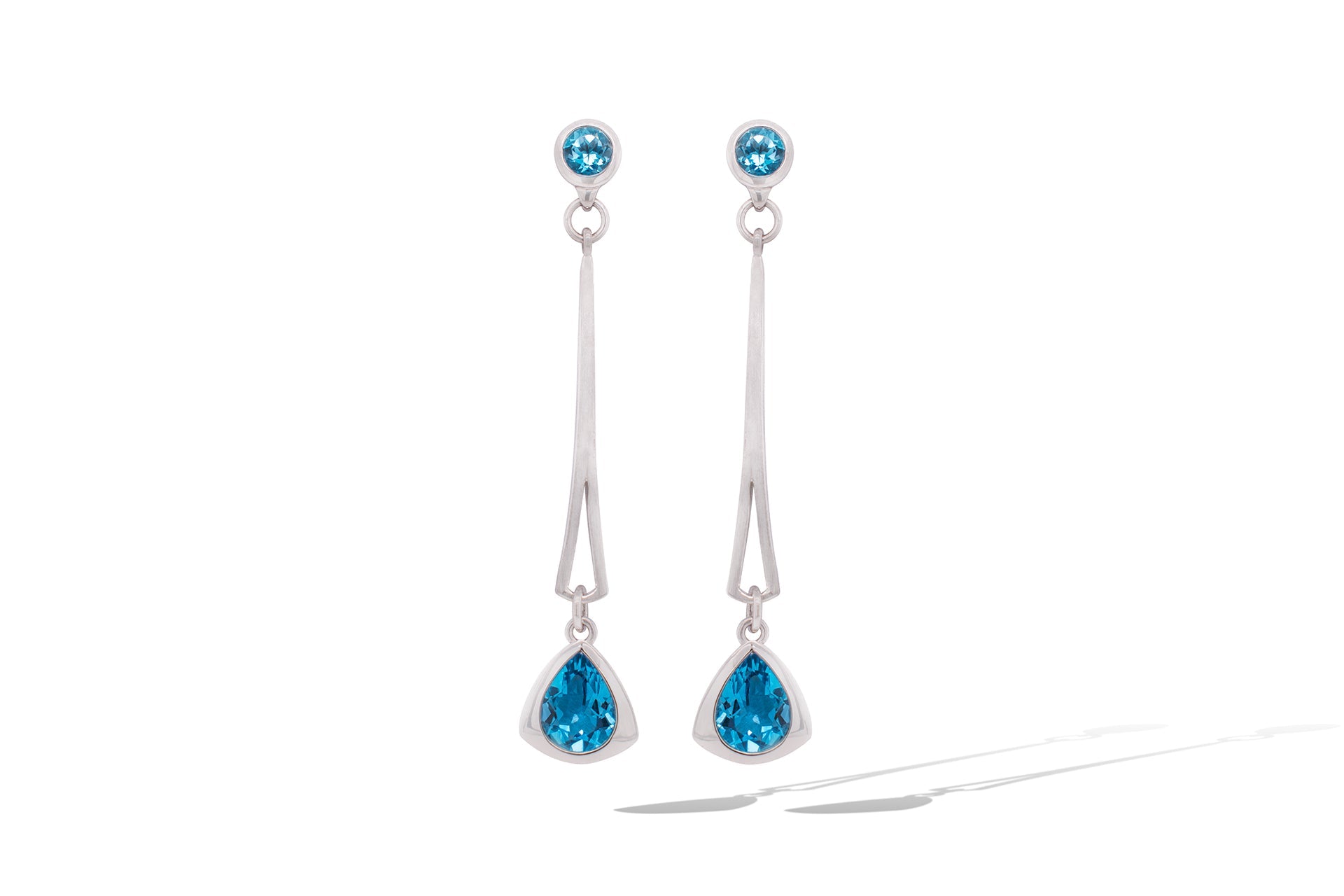 Long Gemstone Earring E9865 - E9865 BTP/ BTP - Earring