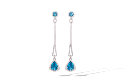 Long Gemstone Earring E9865 - E9865 BTP/ BTP - Earring