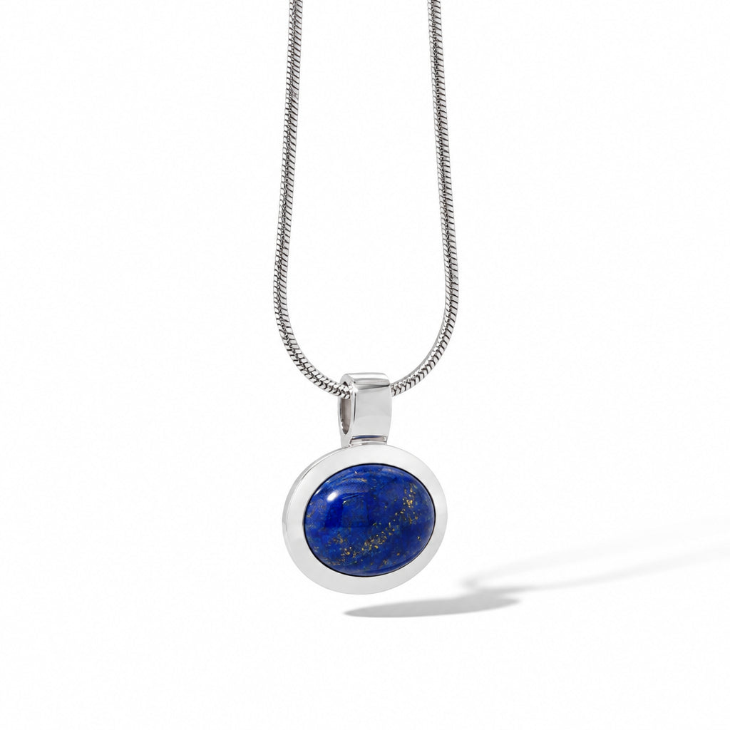 Black Onyx and Carnelian pendant in sterling silver, style P4811 - view 2