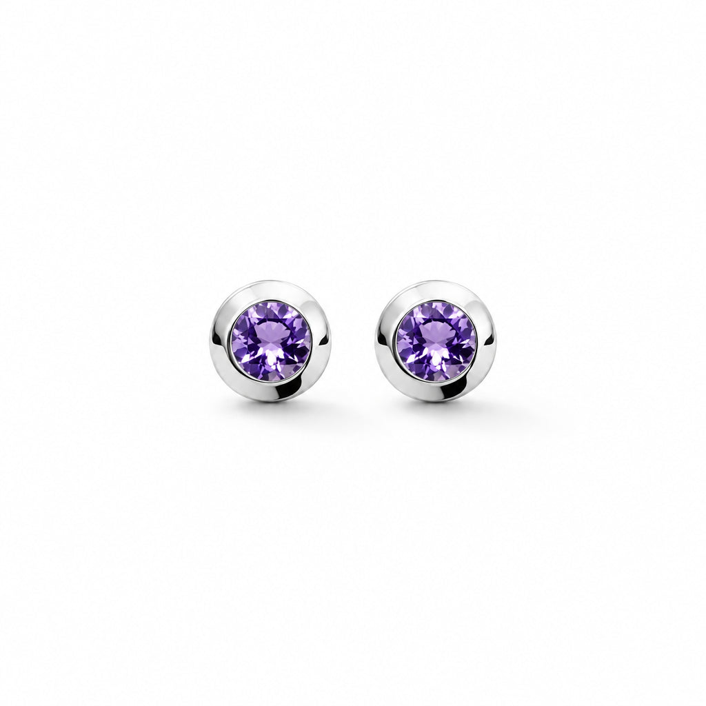 Peridot and London Blue Topaz earrings in sterling silver, style E4404 - view 3