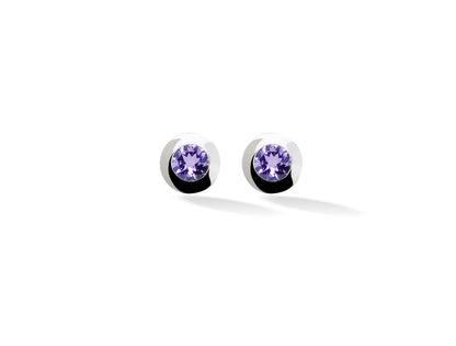 3Mm Gemstone Post Earring E4404 - E4404 Amethyst - Earring