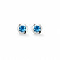Peridot and London Blue Topaz earrings in sterling silver, style E4404 - view 4