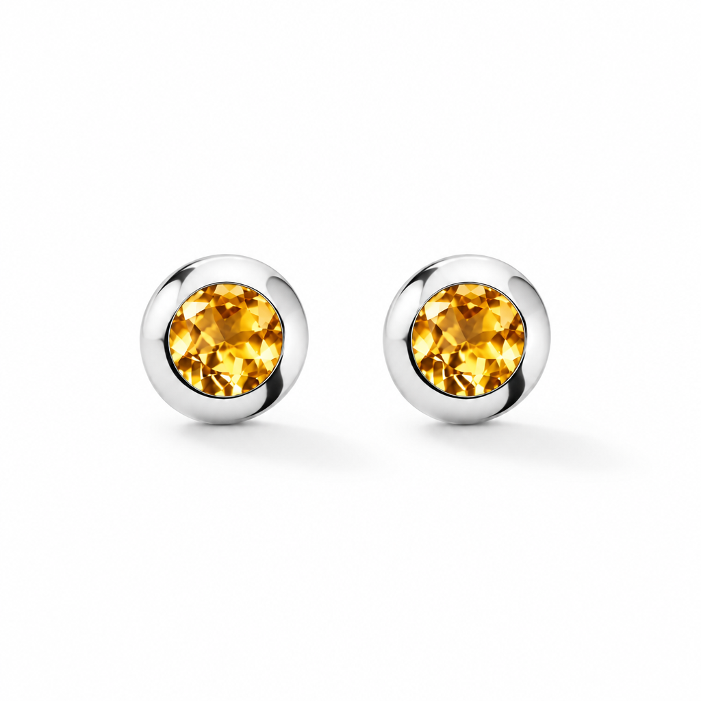 3mm Gemstone Post Earrings in 925 Sterling Silver | E4404 - view 6